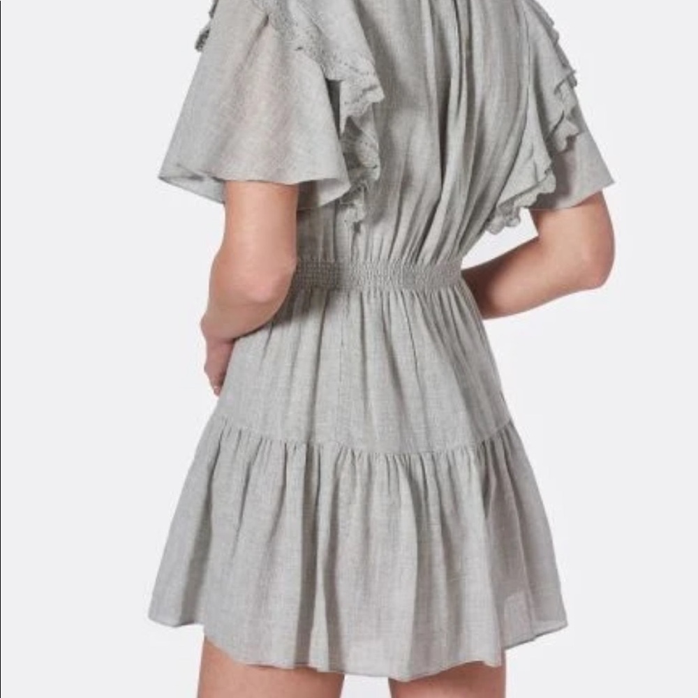 Joie Gray Ruffle Dress - Picture 4 of 10